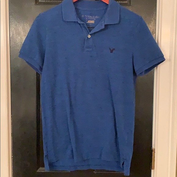 American Eagle blue polo shirt size small - Picture 1 of 3